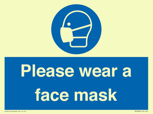 Please wear a face mask